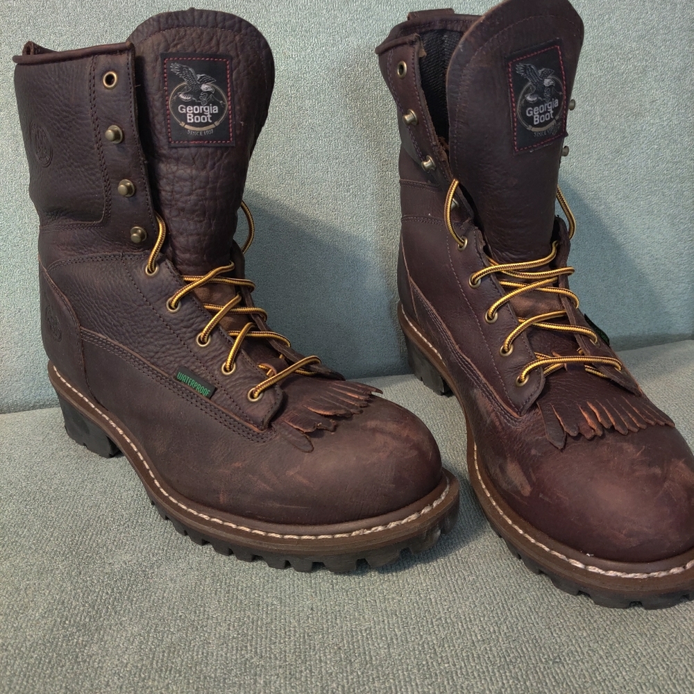 Georgia Boot. Men's loggers G7313 work boot. Size